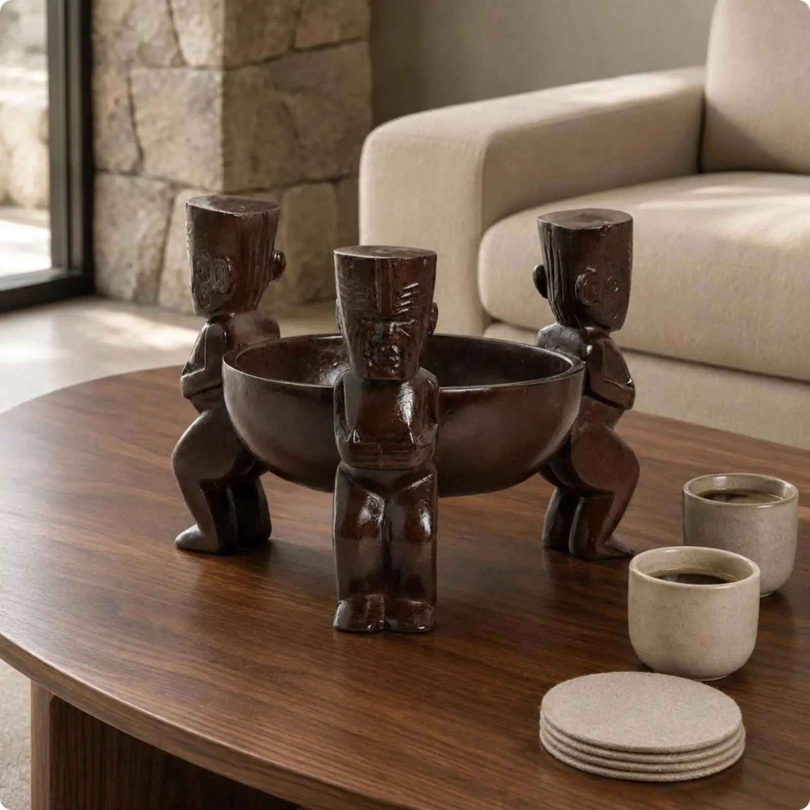 Bandeja Escultural para Gatos y Perros – Cuenco Decorativo Acabado Brillante