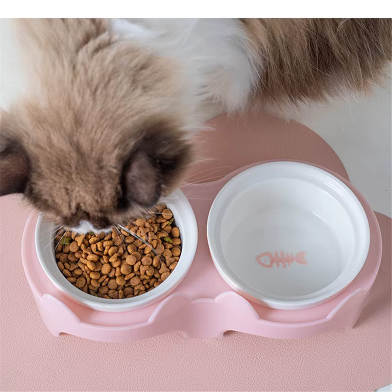 Comedero elevado para gatos – cuencos cerámicos antisalpicaduras - imagen 4