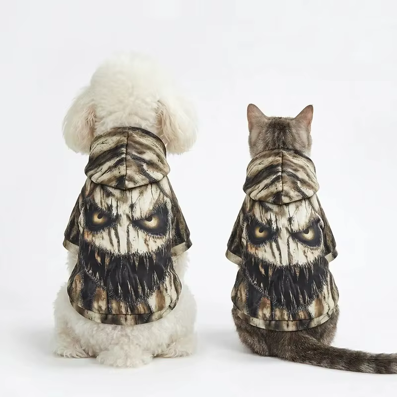 Sudadera Halloween monstruo para perros y gatos – Capucha tamaño pequeño-mediano