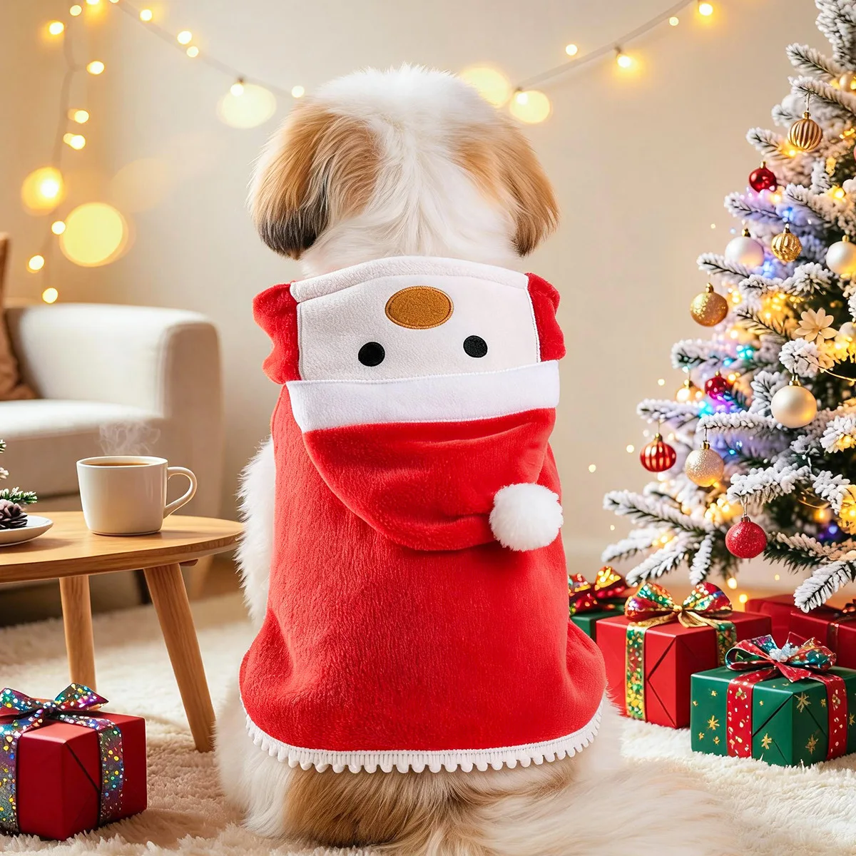 Capa de Felpa para Perros Pequeños – Abrigo Cálido Otoño Invierno