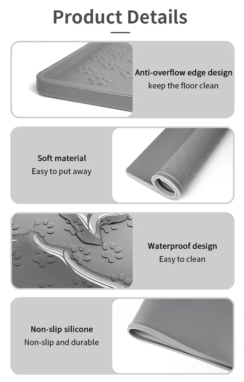 Estera de silicona impermeable en uso
