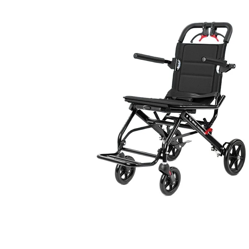 Silla de ruedas manual plegable para viajes y rehabilitación - imagen 5
