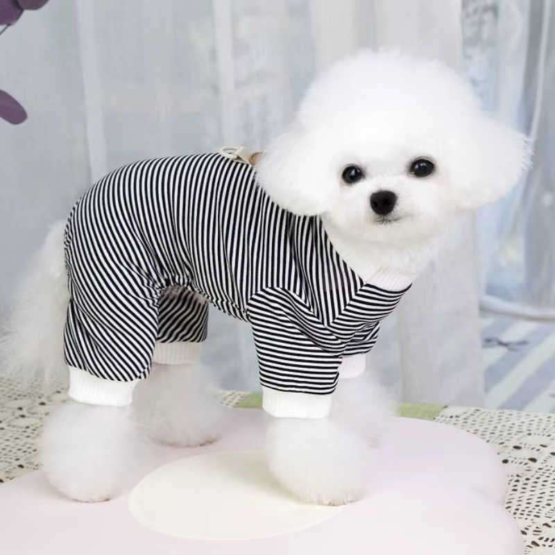 Mono cálido estampado oso para perros pequeños y gatos