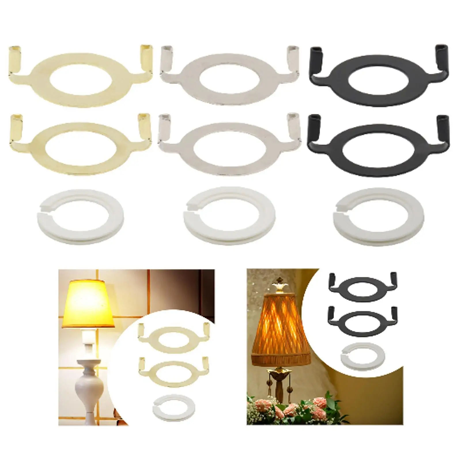Adaptador E27 a E14 para lámpara tipo arco – Soporte metálico con anillo reductor - imagen 2
