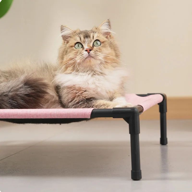 Hamaca malla elevada para gatos y perros – Cama plegable interior y exterior - imagen 2