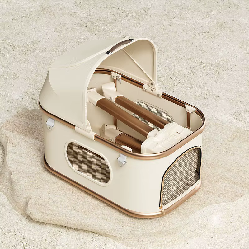 Carrito plegable ligero para perros y gatos pequeños, aluminio - imagen 5
