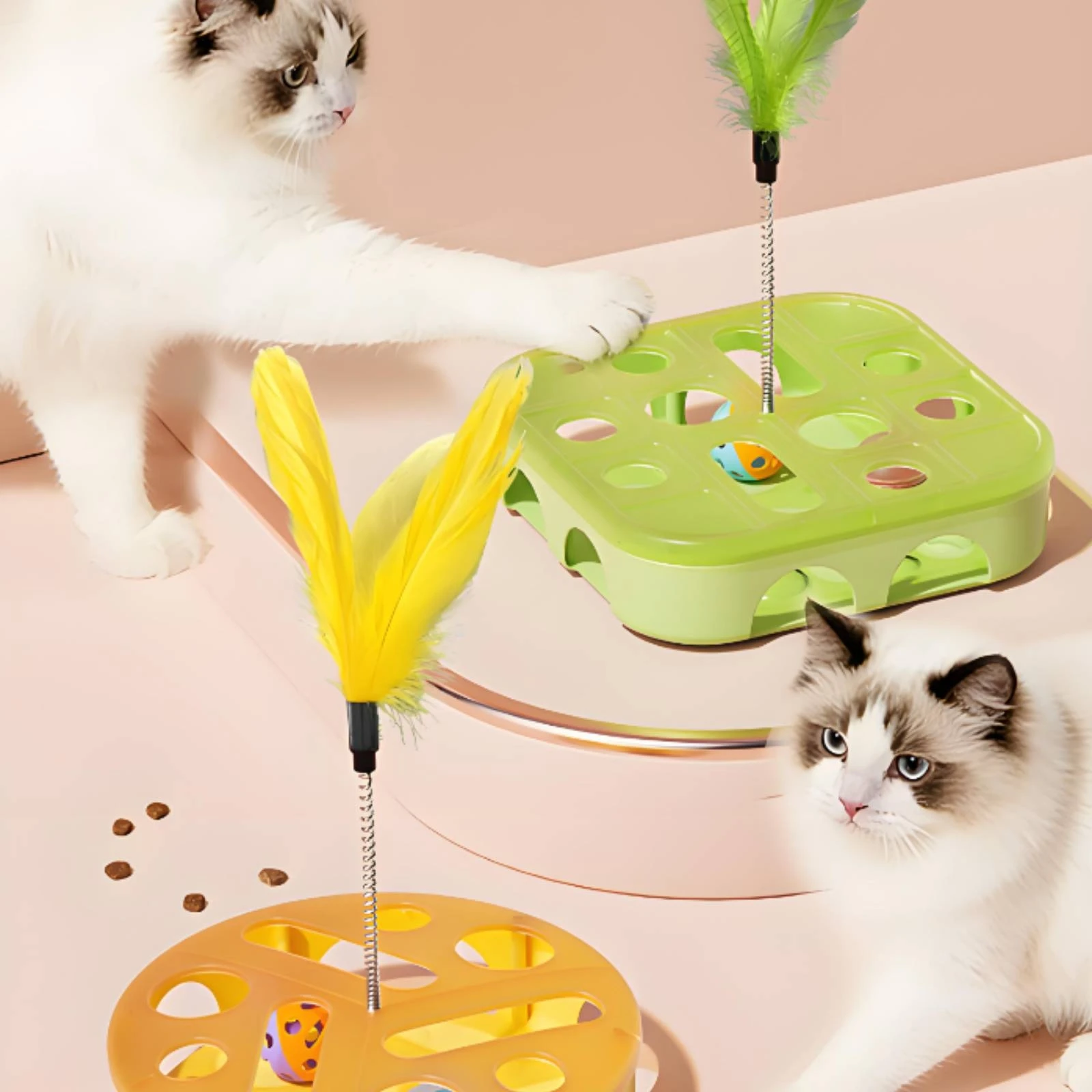 Juguete interactivo para gatos: caja de laberinto brillante - imagen 2