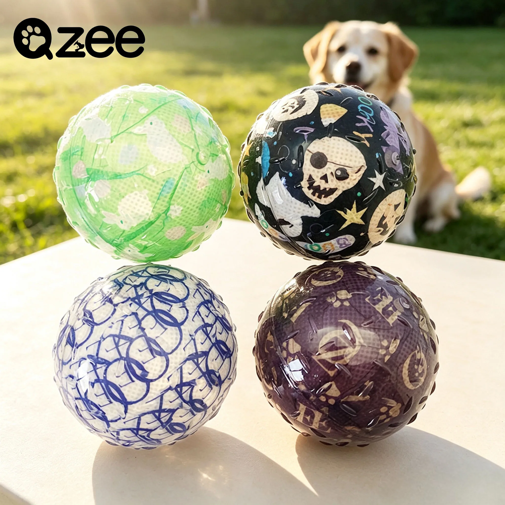 Bolas de goma con sonido para perros – Juguetes divertidos