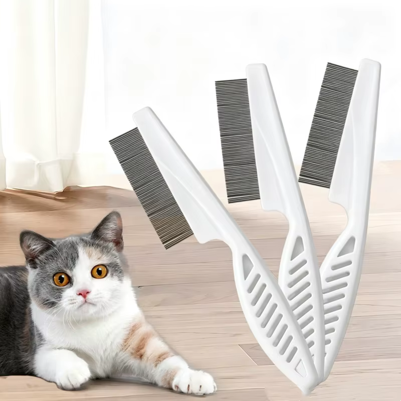 Set Peine y Cepillo Anti Pulgas para Gatos – Acero Inoxidable y Quita Pelo - imagen 4