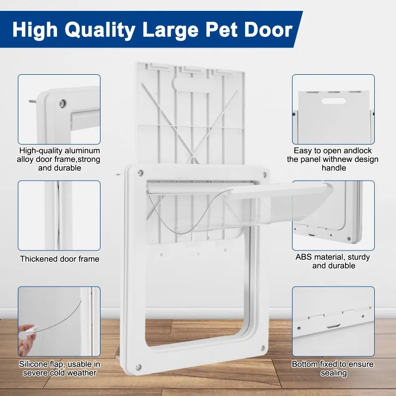 Puerta de PVC para perros grandes y medianos: Golden y Collie