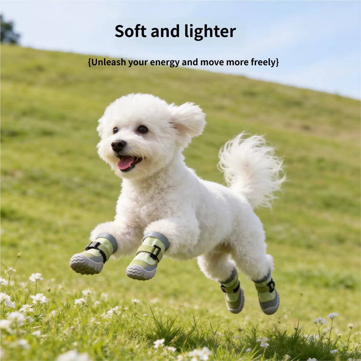 Botas reflectantes para cachorro ajustadas