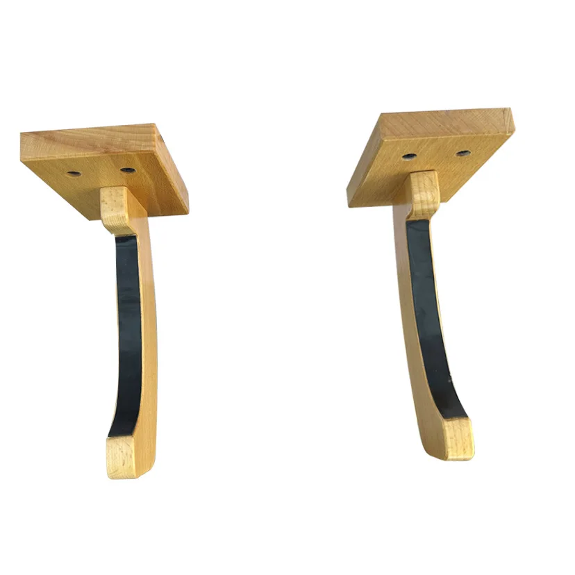 Detalle de la madera del soporte para tablas de surf
