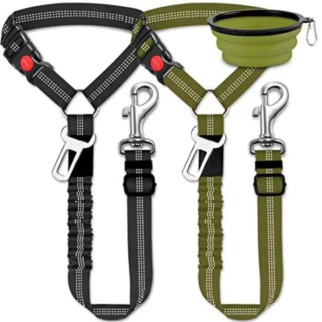 Cinturón de seguridad ajustable para perros, resistente en coche