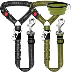 Cinturón de seguridad ajustable para perros, resistente en coche