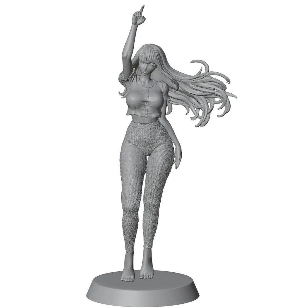 Kit figura resina 1/24 75 mm chica GK sin pintar ni montar