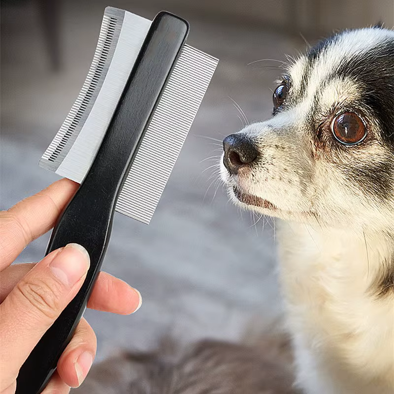 Cepillo doble cara para perros y gatos – Elimina pelo con mango de madera - imagen 3