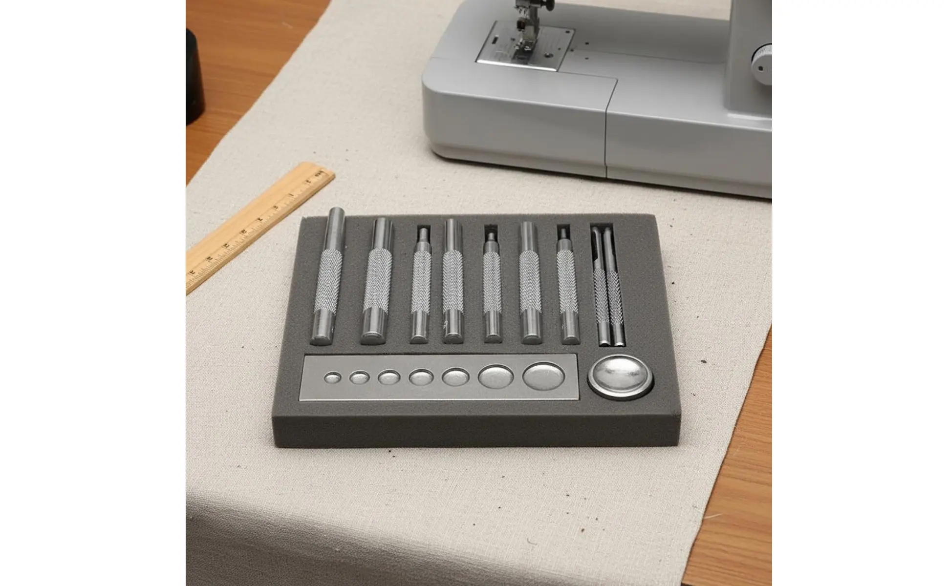Piezas del kit para instalación de broches
