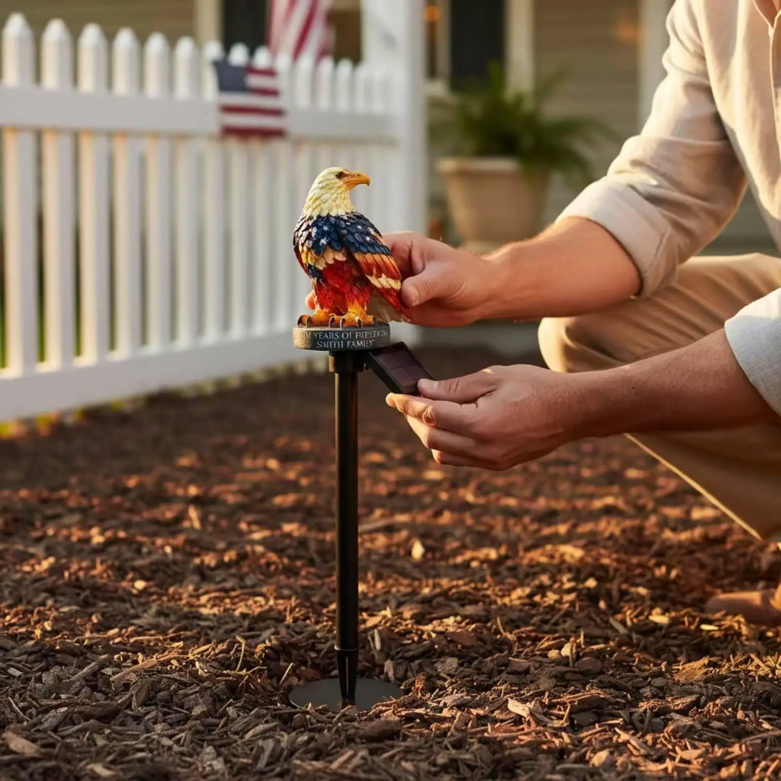 Figura ave solar jardín resistente a la intemperie perros y gatos - imagen 3