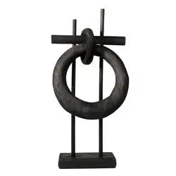 Adorno de mesa en resina con forma circular – Decoración para hogar de gato y perro