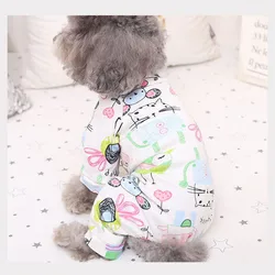 Mono pijama 4 patas algodón para Chihuahua, perros mini y gatos