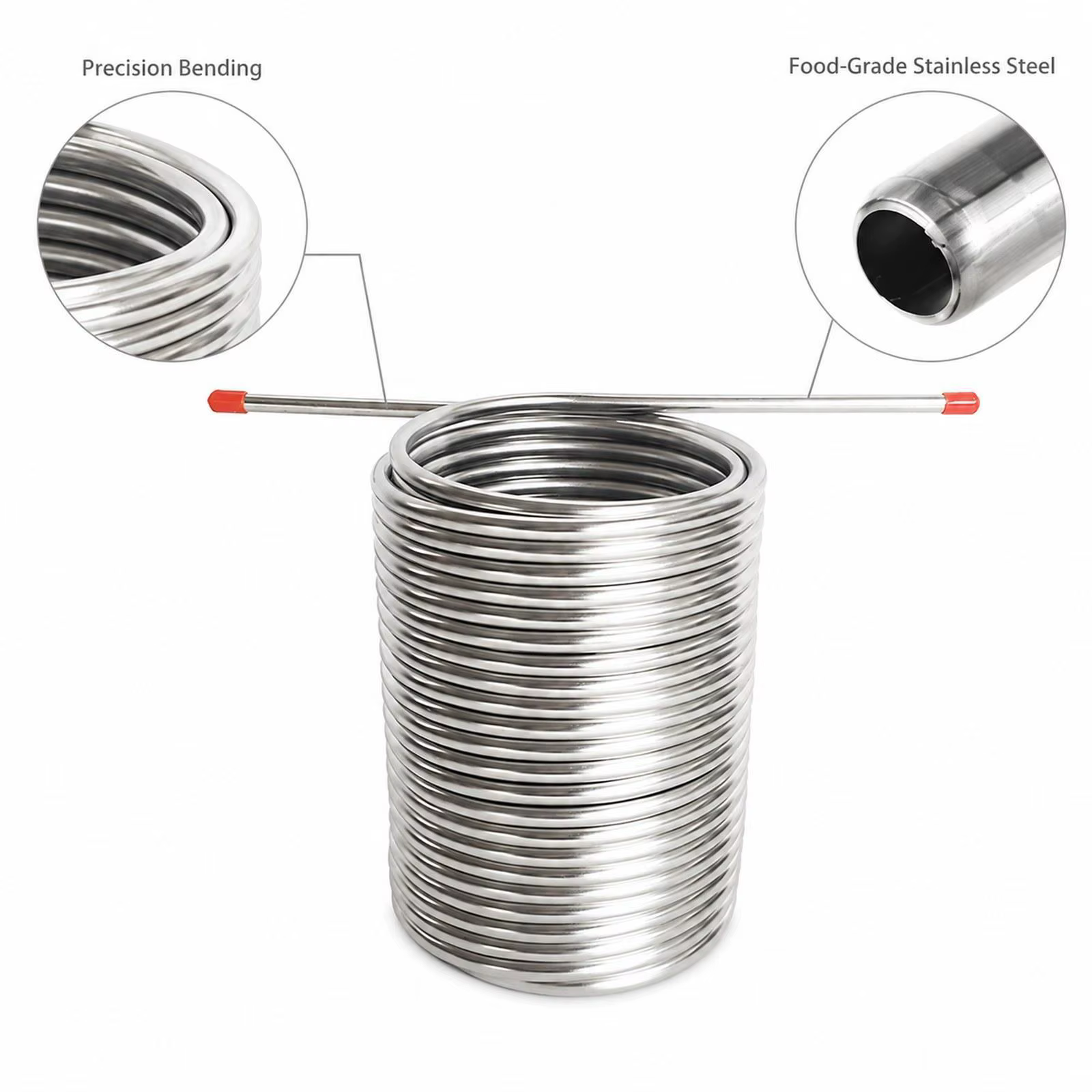Tubo inmersión acero inoxidable alimenticio para bricolaje y cerveza - imagen 3