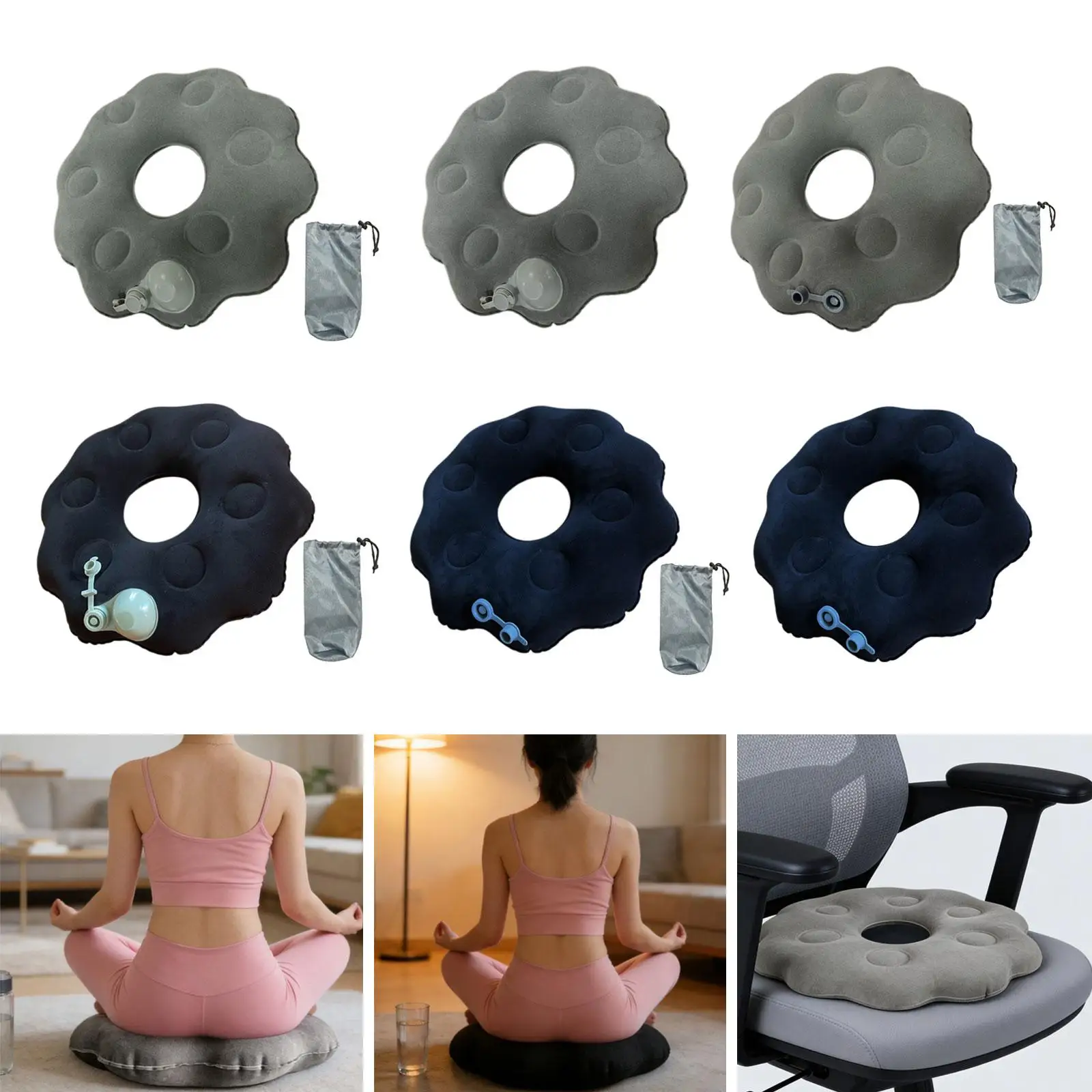 Uso del cojín donut en asiento de vehículo