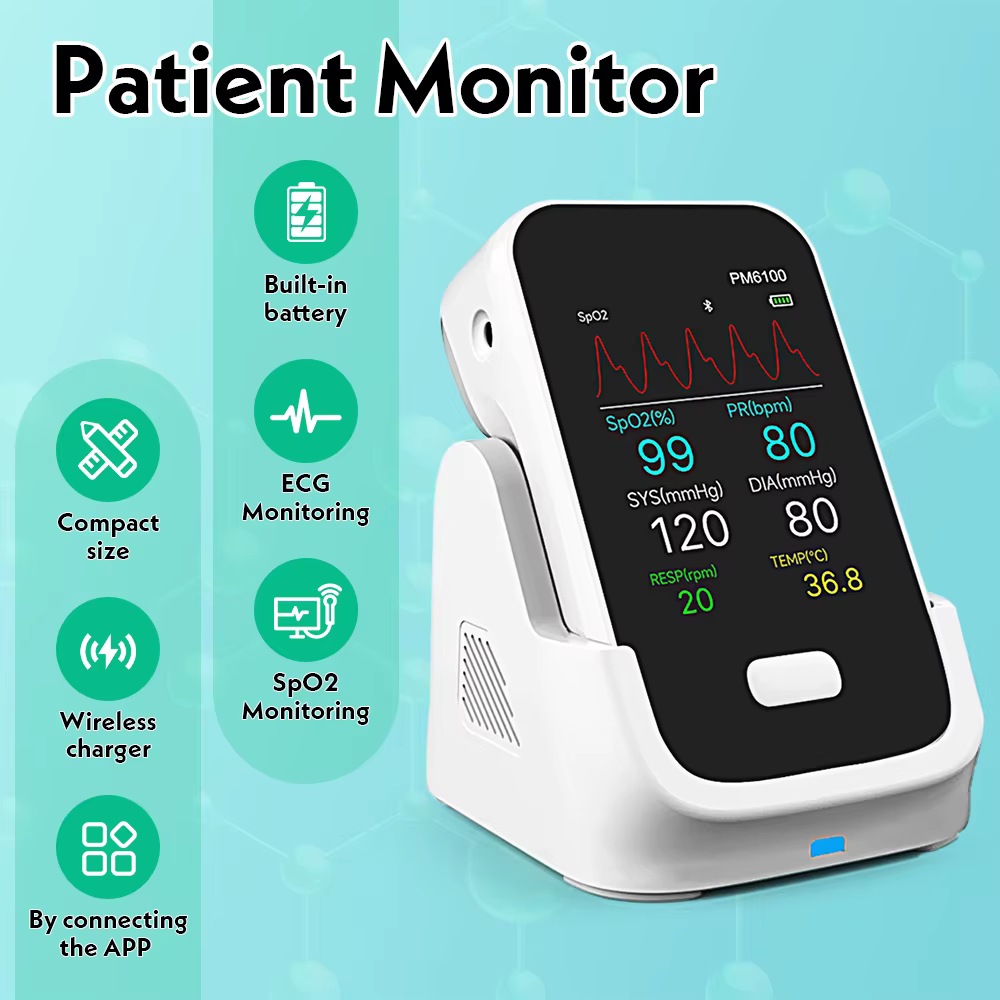 Monitor multiparámetro portátil PM6100 – ECG, SpO2 y NIBP con app Bluetooth - imagen 4