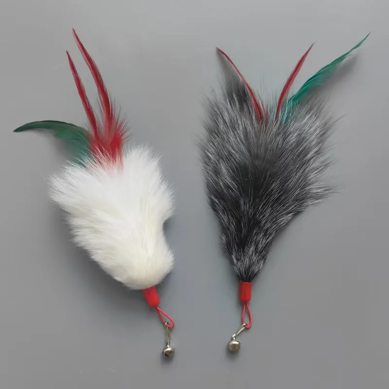 Juguetes para gatos con plumas y cabezales de repuesto - set de 2 - imagen 5