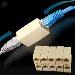 Conector RJ45 doble cable Ethernet acoplador LAN para gatos y perros