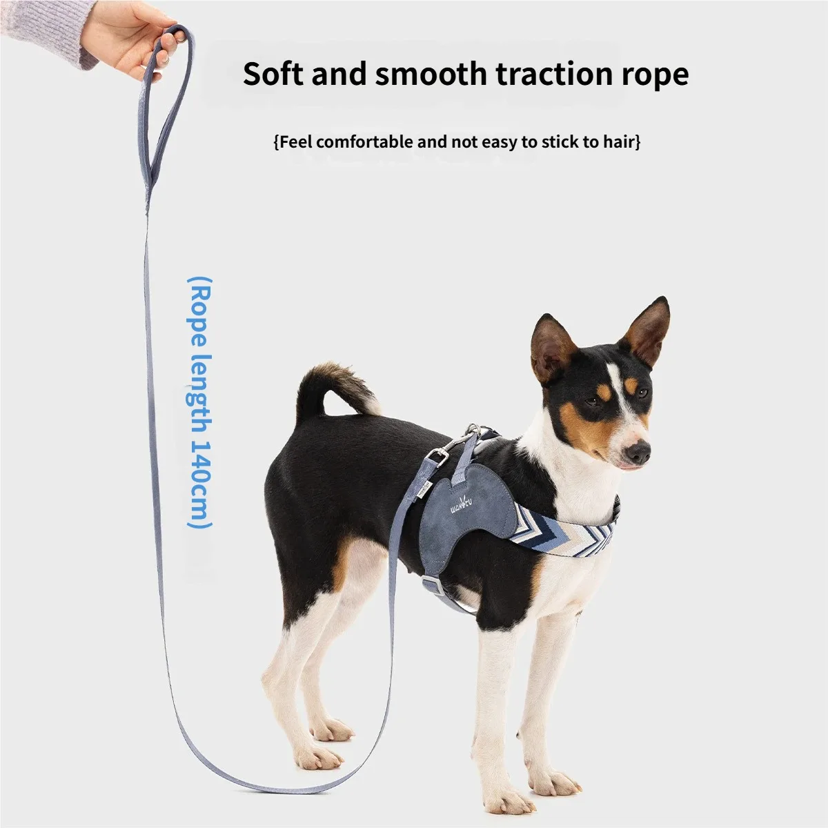 Arnés sin tirones para perro tipo chaleco ajustable con correa - imagen 4