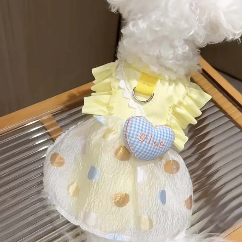 Vestido de verano para perro Chihuahua: ropa fresca con puntos - imagen 2