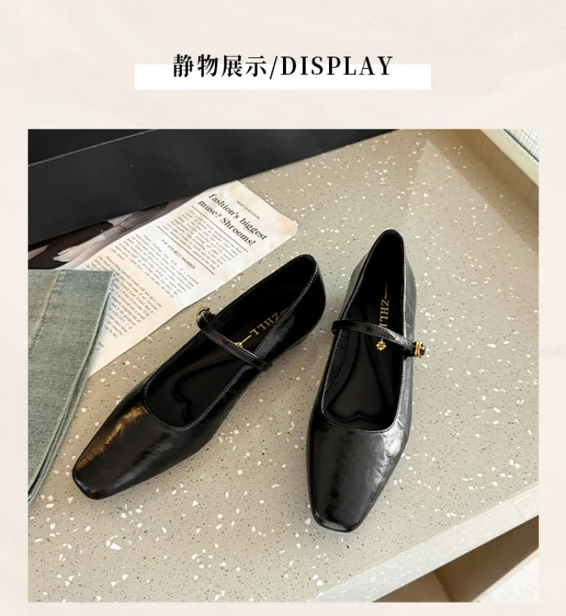 Vista lateral del zapato Mary Jane