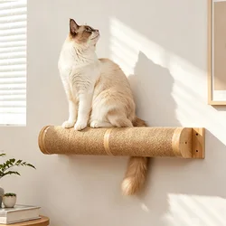 Rascador de Pared para Gatos con Cuerda de Sisal – Columnas Reforzadas para Gatos Grandes
