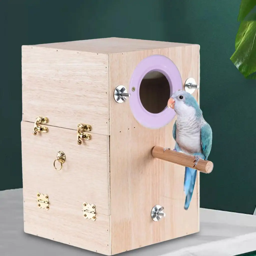 Caja de cría preparada para aves de jardín