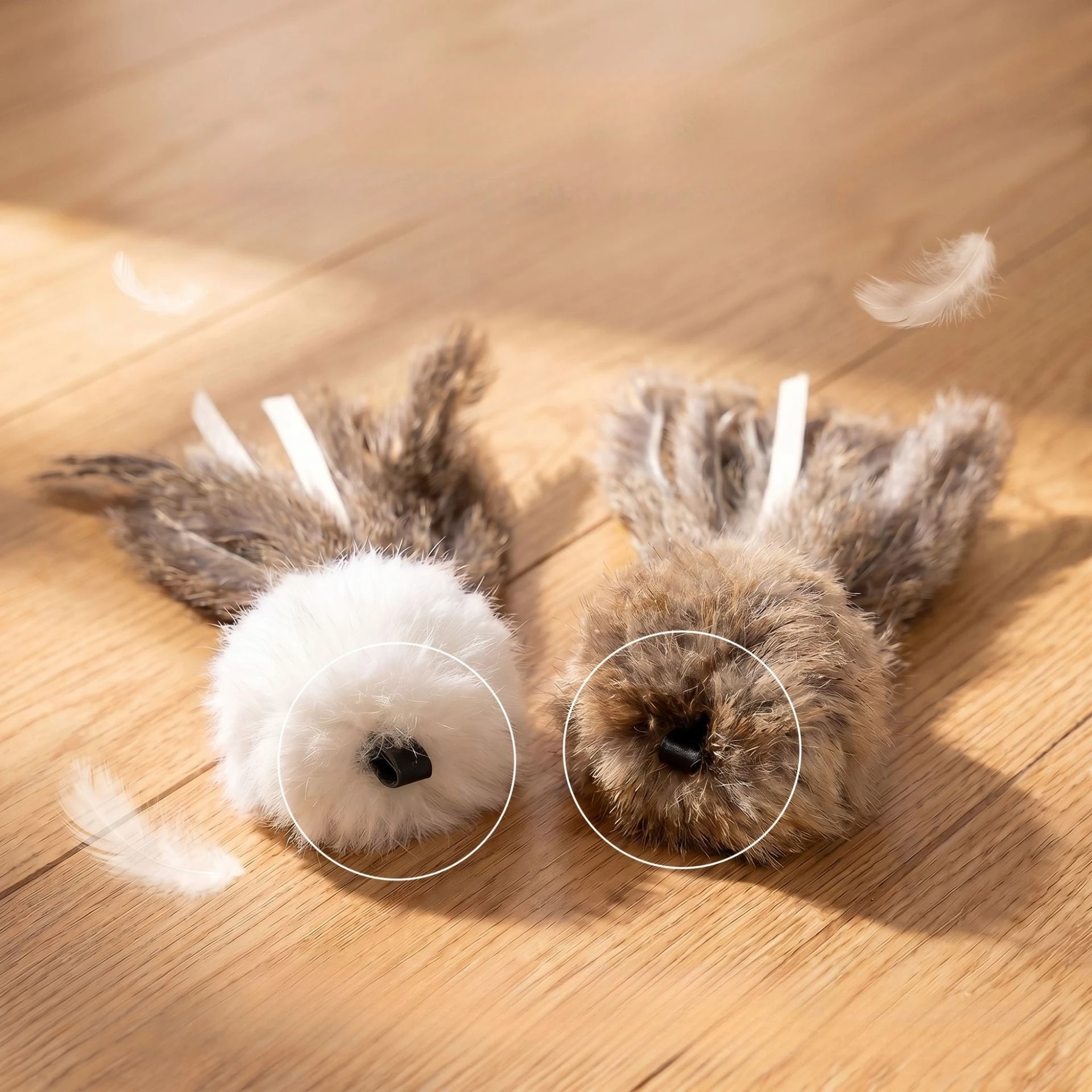 Varitas de juguete para gatos con bolas de peluche y cabezas - imagen 5