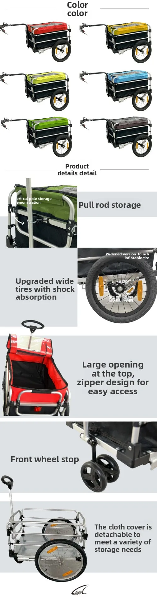 Remolque cargado con equipamiento de camping