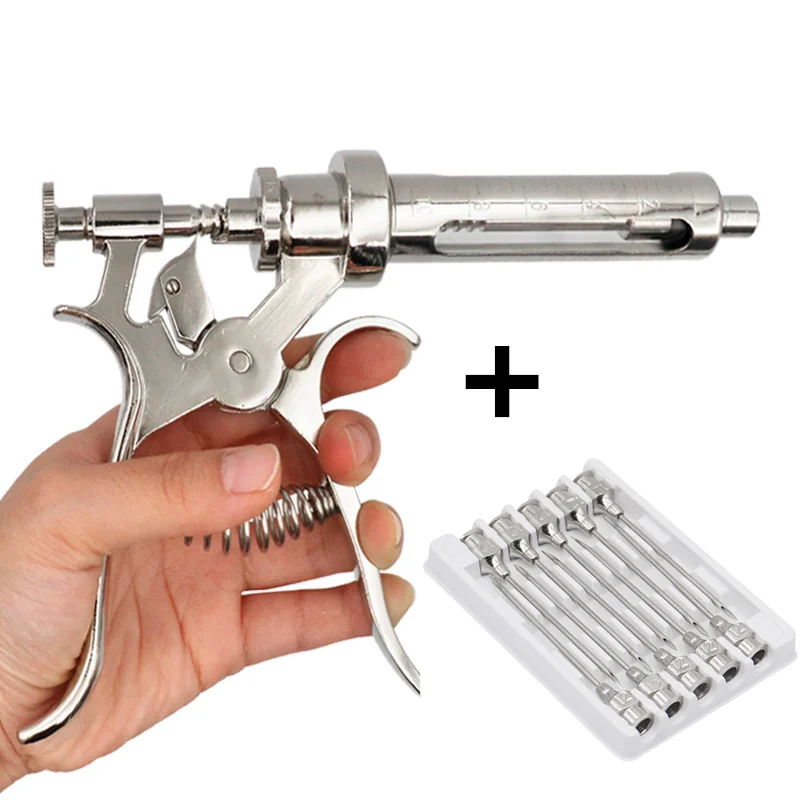 Jeringa automática de acero inoxidable para ganado