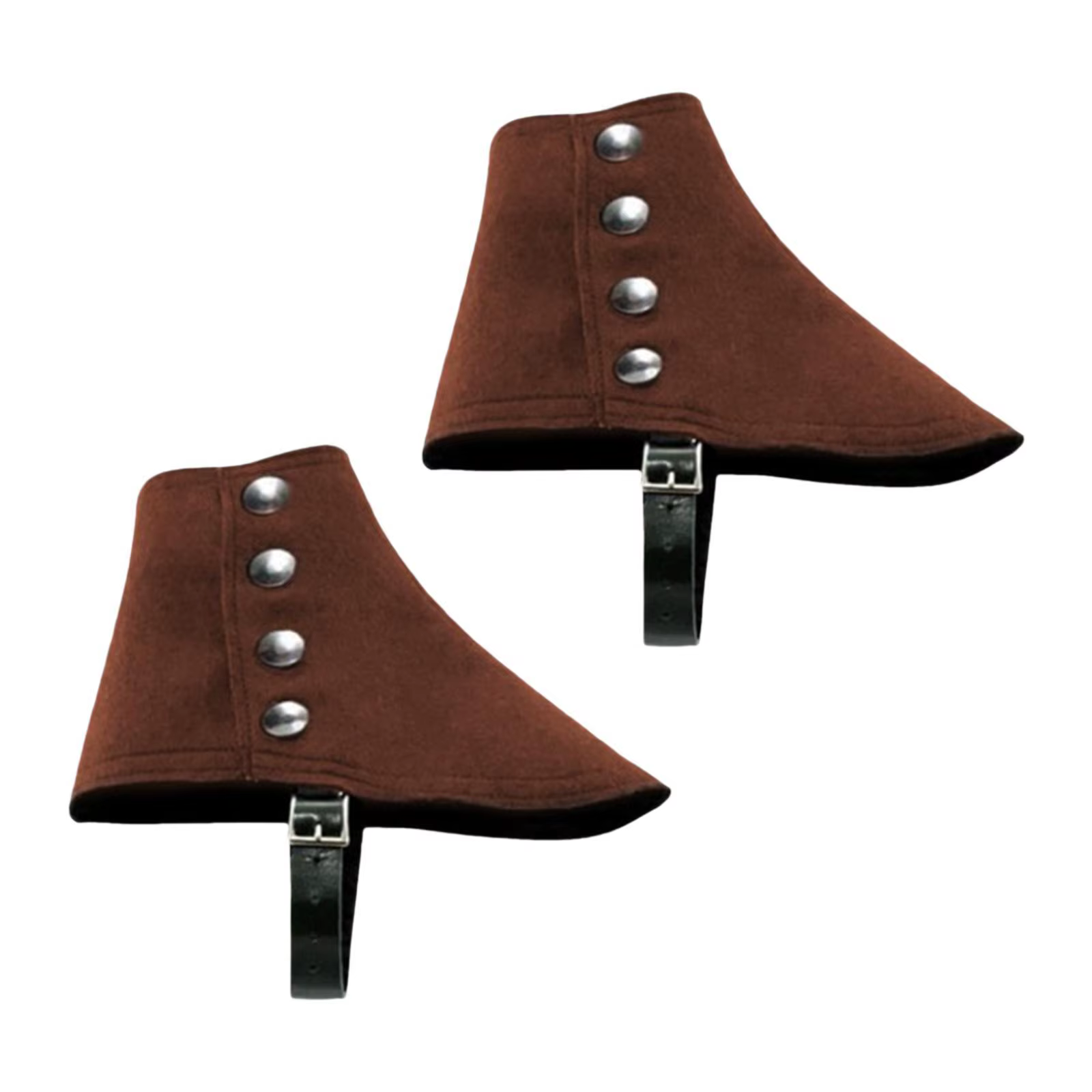 Cubrebotas de tela café para completar un disfraz medieval