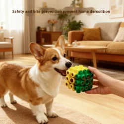 Juguete masticable interactivo para perros: puzzle TPR y dientes