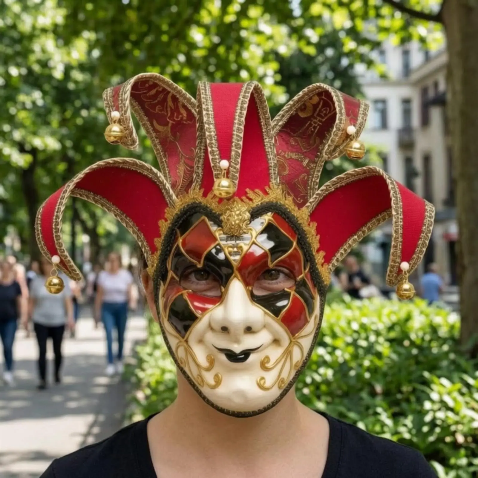 Máscara Veneciana Bufón para Perros y Gatos – Disfraz Mascarada Carnaval - imagen 3