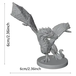 Figura de dragón en miniatura para pintar – Modelo de resina impreso en 3D