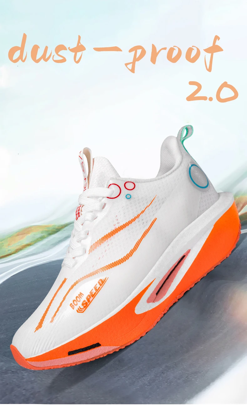 Vista completa de las zapatillas de running con placa de carbono
