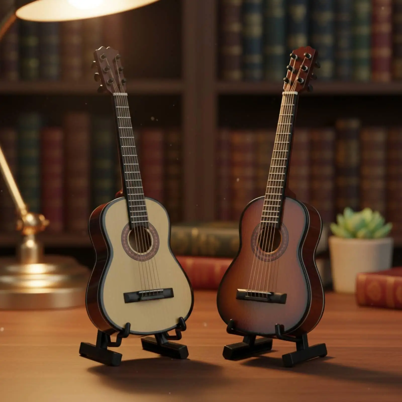 Mini Guitarra para Gatos con Soporte – Juguete Decorativo de Madera Pulida - imagen 5