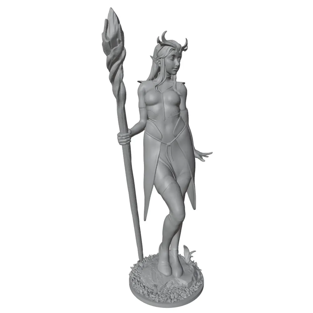 Figura anime gris en 3D sin montar, decoración de habitación - imagen 3