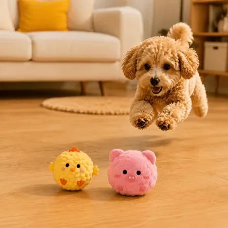 Pelota interactiva rebotante para gatos y perros