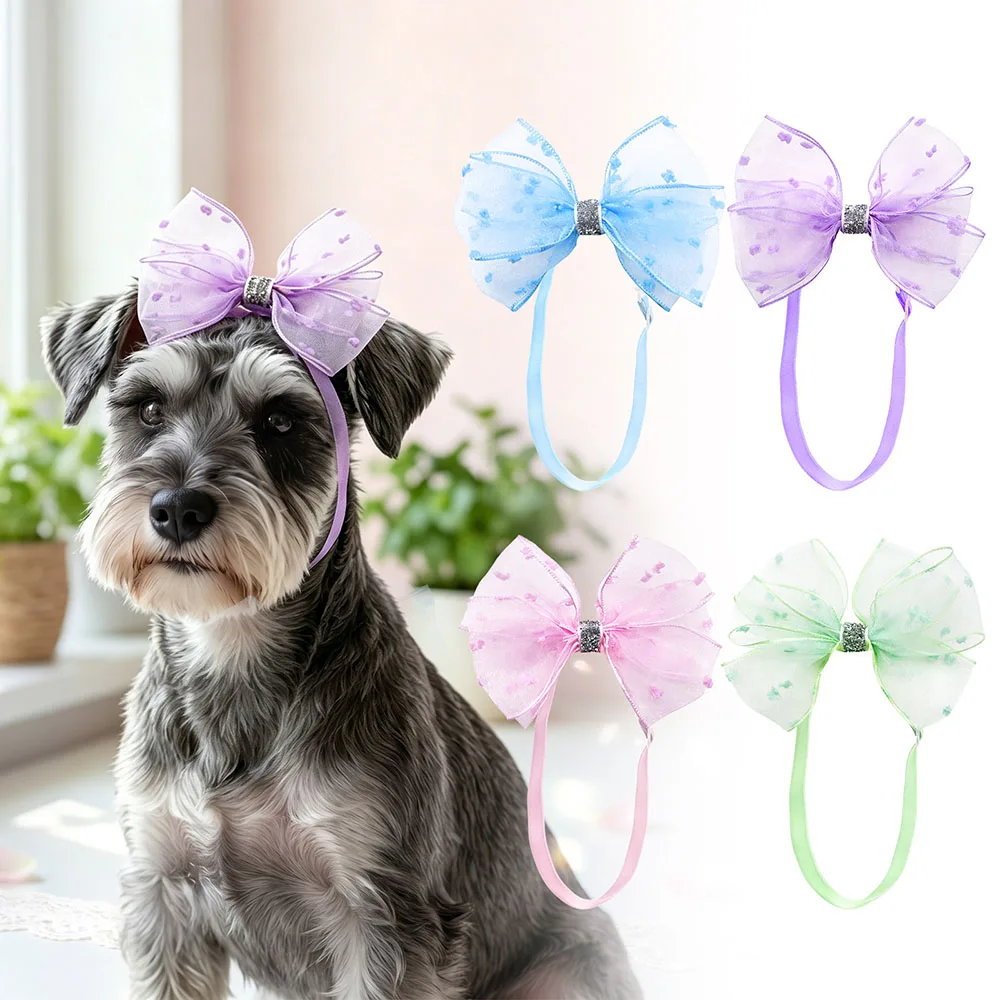 Lazos ajustables para el pelo de perro y gatos con encaje - imagen 4