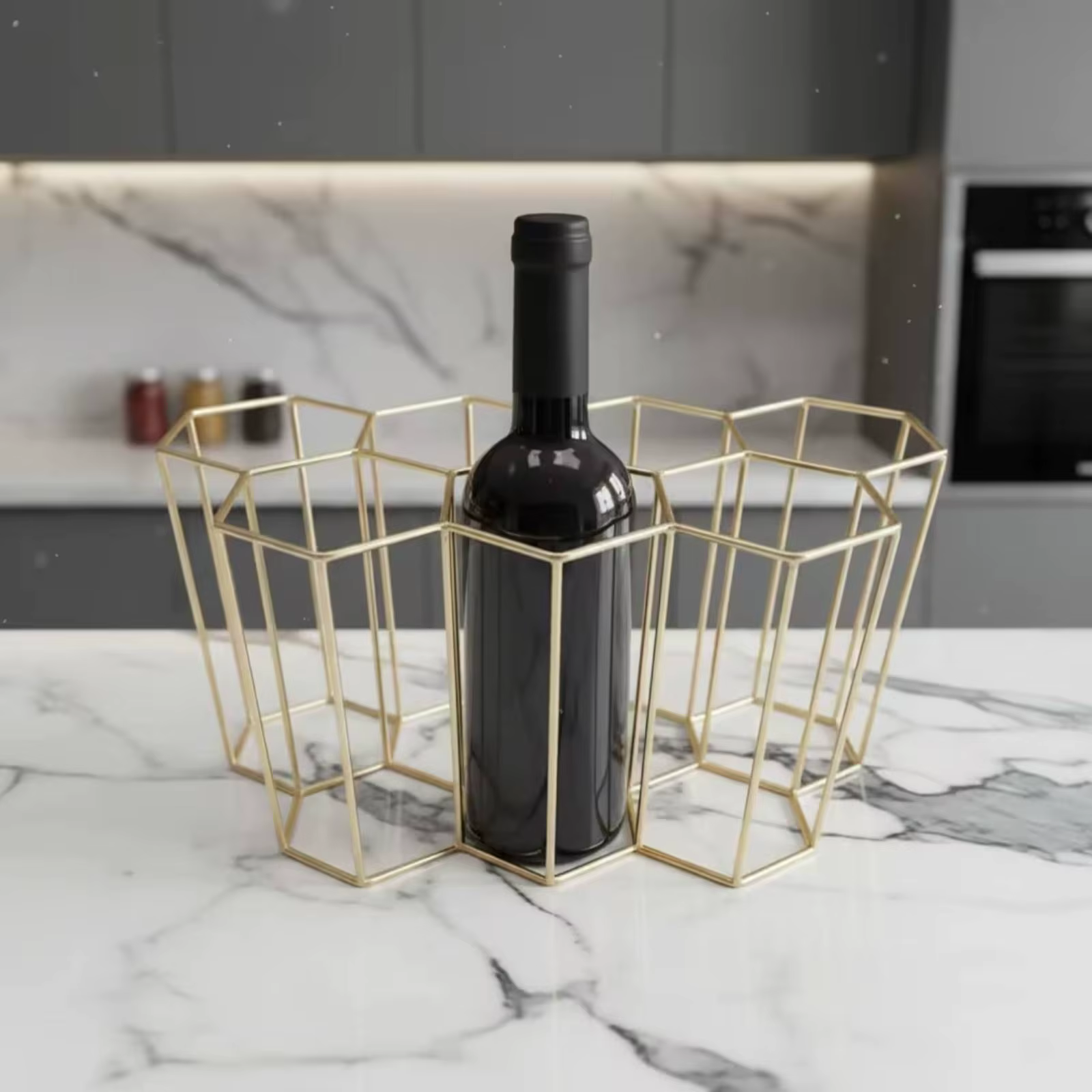 Estante para Vino Hexagonal Moderno – Decorativo Minimalista - imagen 2