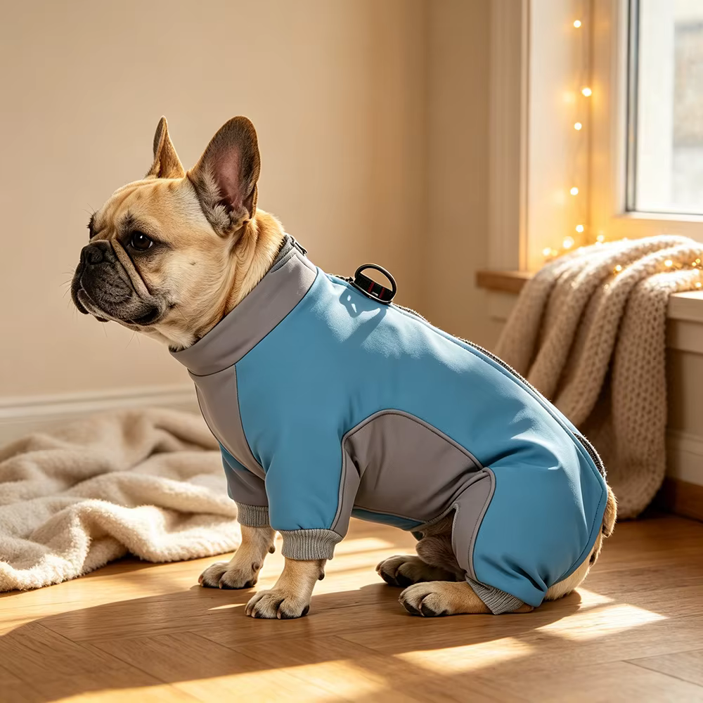 Mono impermeable cortavientos para perros y gatos – Forro polar reflectante - imagen 3