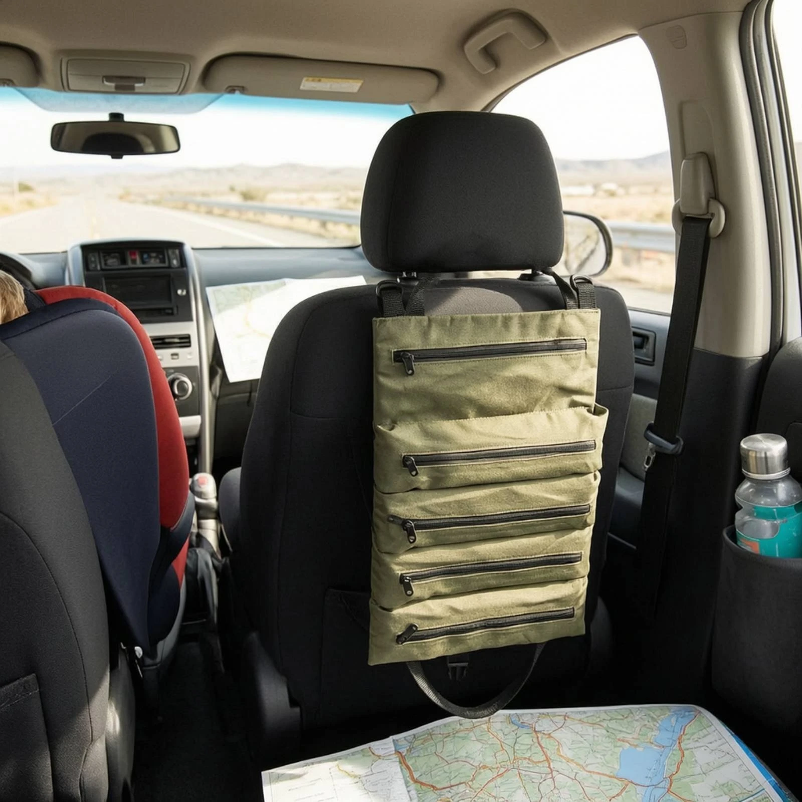 Organizador de Viaje para Coche – Bolsa Plegable con Multibolsillos - imagen 5