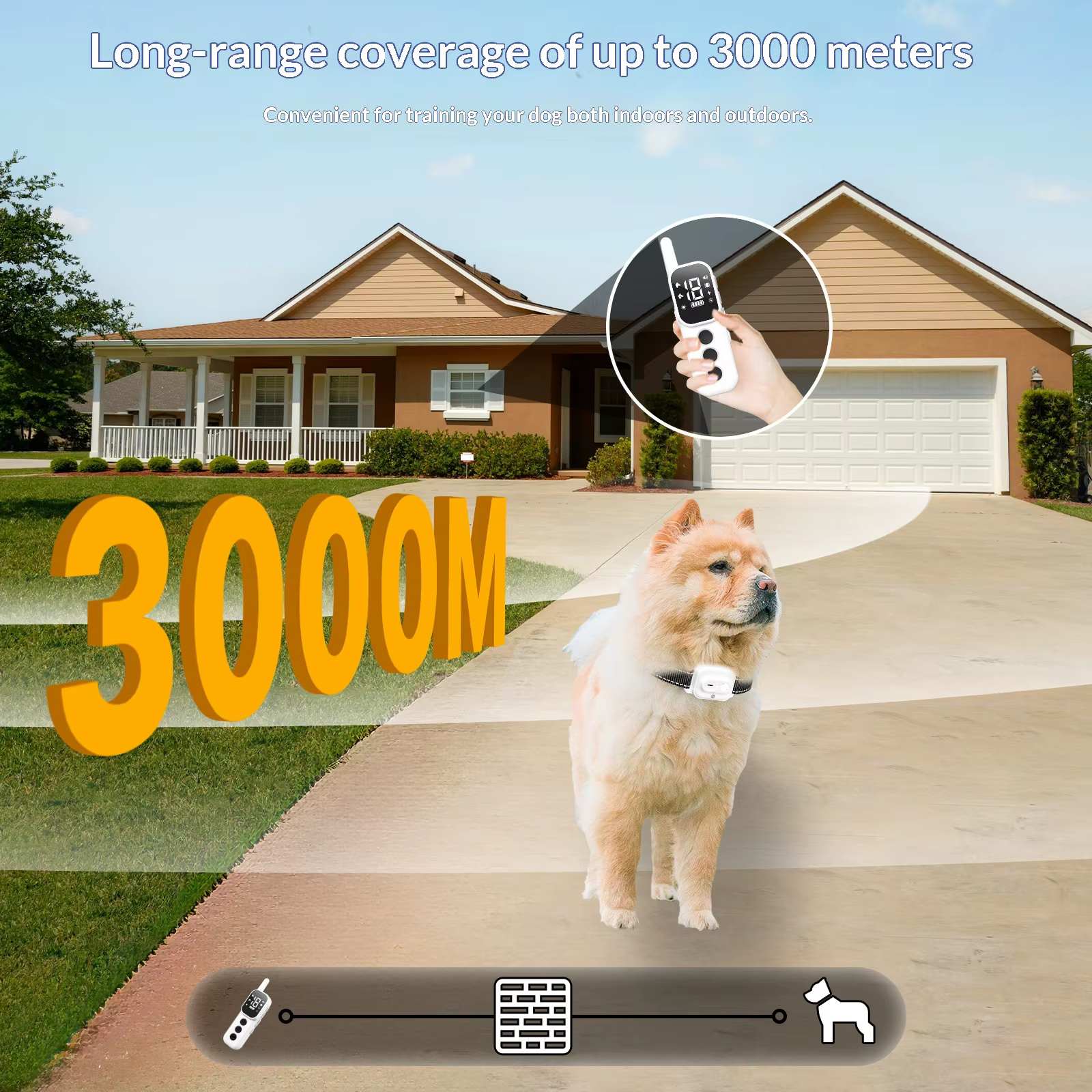 Collar antiladridos con mando a distancia y vibración para perros - imagen 2